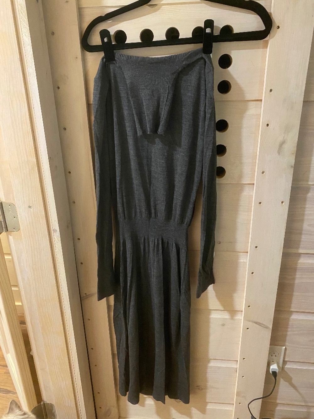 Alexander McQueen grey wool turtleneck dress
